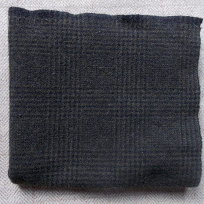Dark Olive Plaid Textured Wool