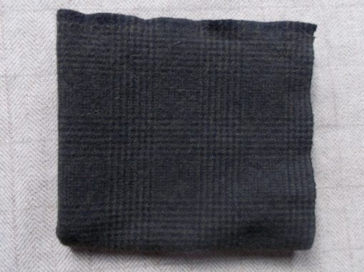 Dark Olive Plaid Textured Wool