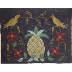 rug hooking, bird designs, floral designs, pineapples