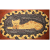 Sleeping Kitty with Braided Border 11"x6"