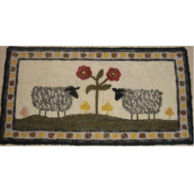 rug hooking sheep designs