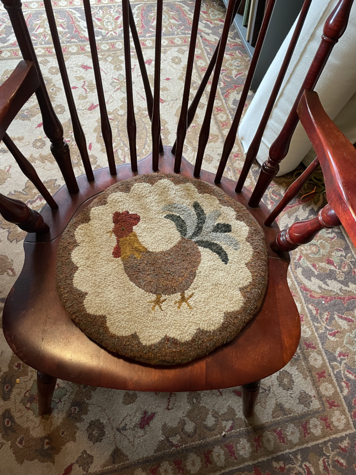Rooster Chair Pad 15 The Blue Tulip, Rooster Chair Pad