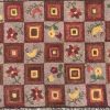 Primitive Floral and Squares 62"x29"