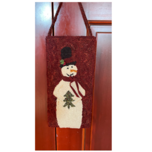 snowman hanger rug hooking